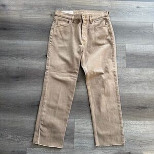 GAP Women’s beige cheeky straight high rise jeans size 31/12